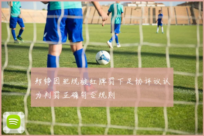 郑铮因犯规被红牌罚下足协评议认为判罚正确符合规则